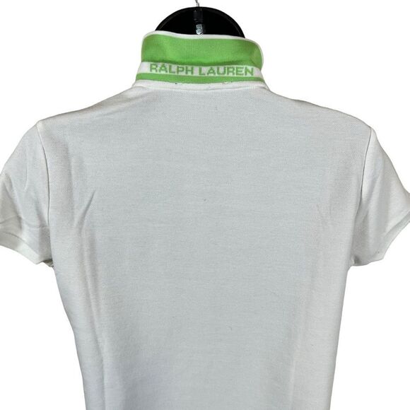 Ralph Lauren Golf Polo White & Lime Green - Picture 8 of 9